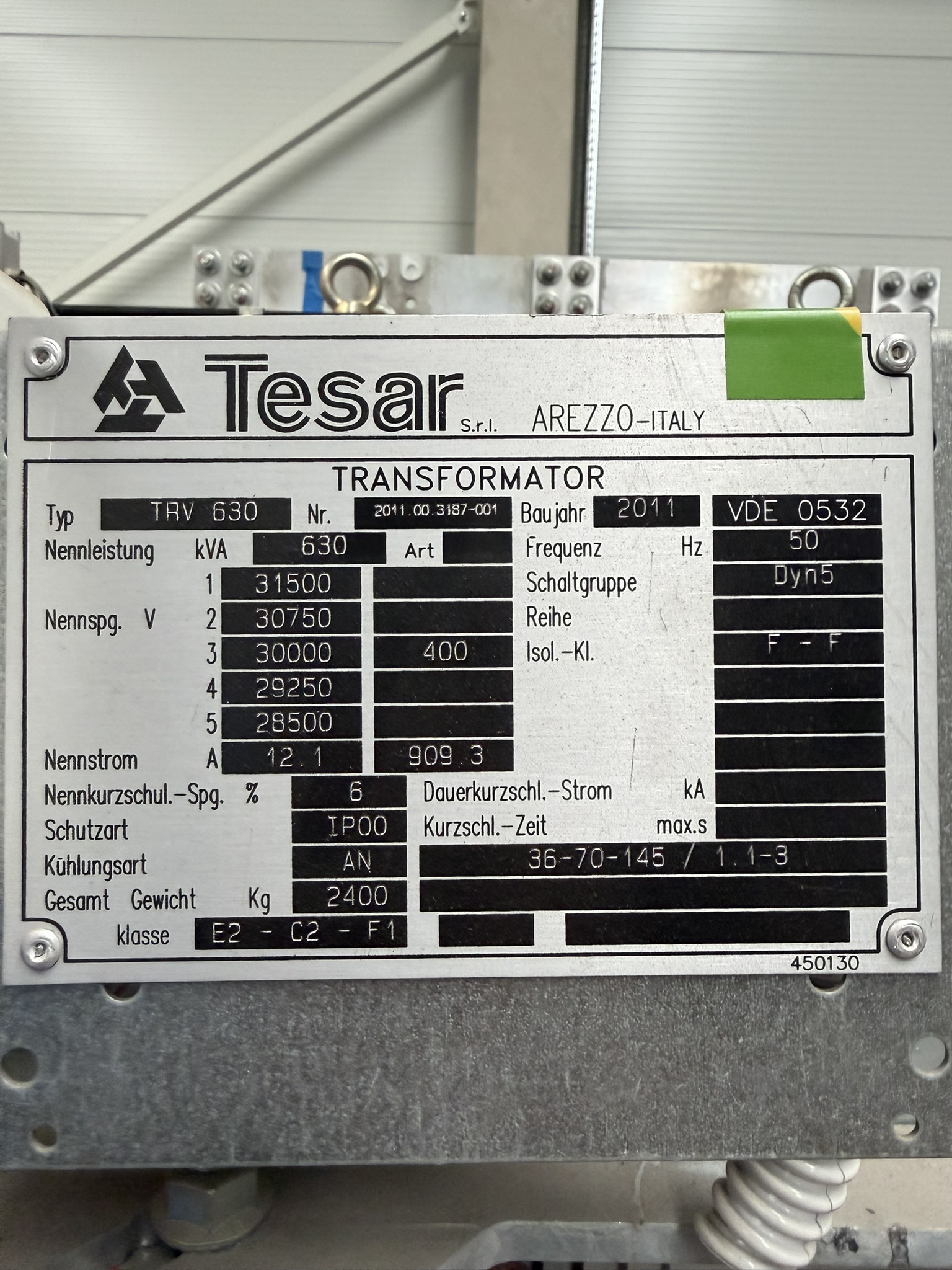 Zdjęcie produktu: Transformator suchy żywiczny 630 kVA, 30 / 0.4 kV Tesar